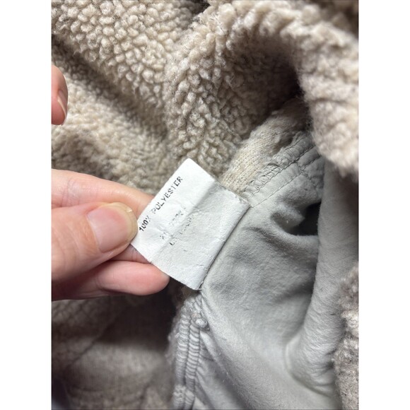 Vintage Columbia Sportswear Deep Pile Fleece 1/4 Quarter Zip Beige XL Unisex USA - Picture 3 of 5